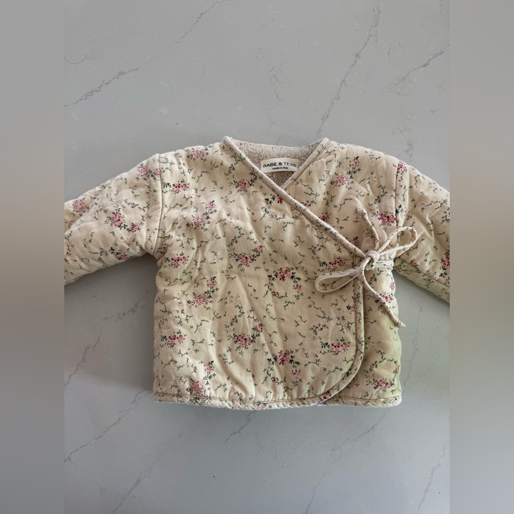 Floral Beige Kids Jacket